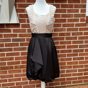 Max and Cleo Black and Cream Cocktail Dress NWOT Size 4